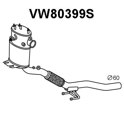DPF.SIC.A3 II/ALTEA/ALTEA XL/LEON/OCTAVIA II RS/SUPERB II/GOLF VI/JETTA III/PASSAT V/SCIROCCO III 2.0TDi L/H/B/Br/MPV/Cp 03/06-05/15 W/ KAT
